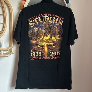 Sturgis Black Hills Rally 77th Anniversary Graphic Short Sleeve T Shirt